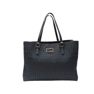 FENDI Zucchino handbag compact storage zippered pocket canvas tote bag idea